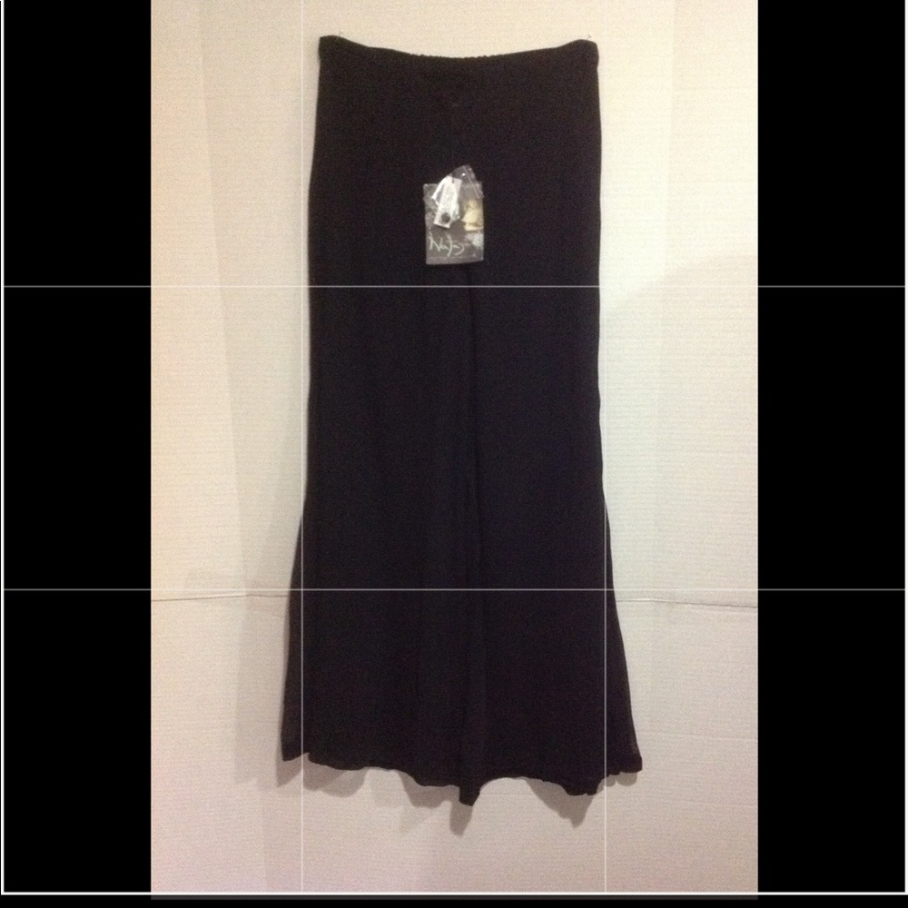 NATAYA Wide Leg Chiffon Pants Black SZS